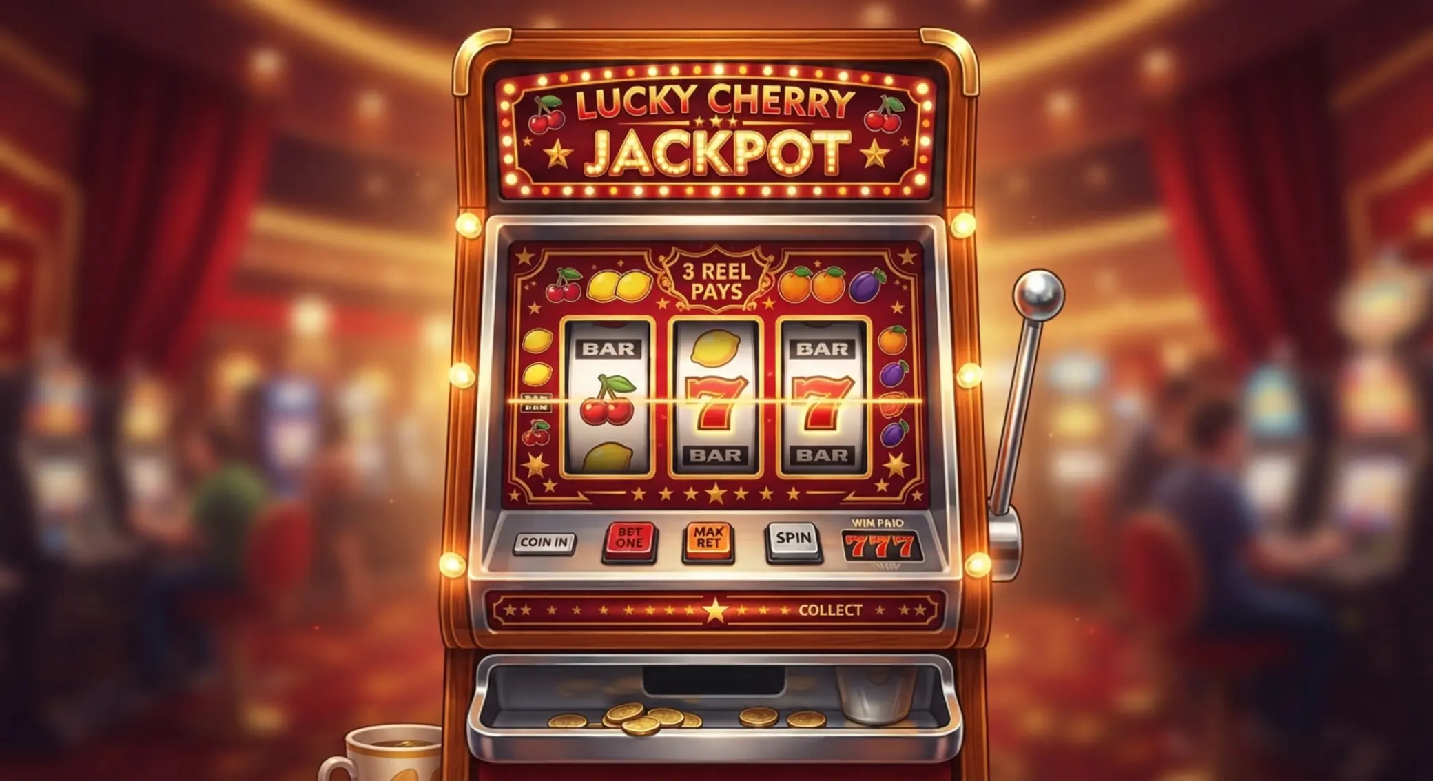 Klasyczny slot owocowy z symbolami 777