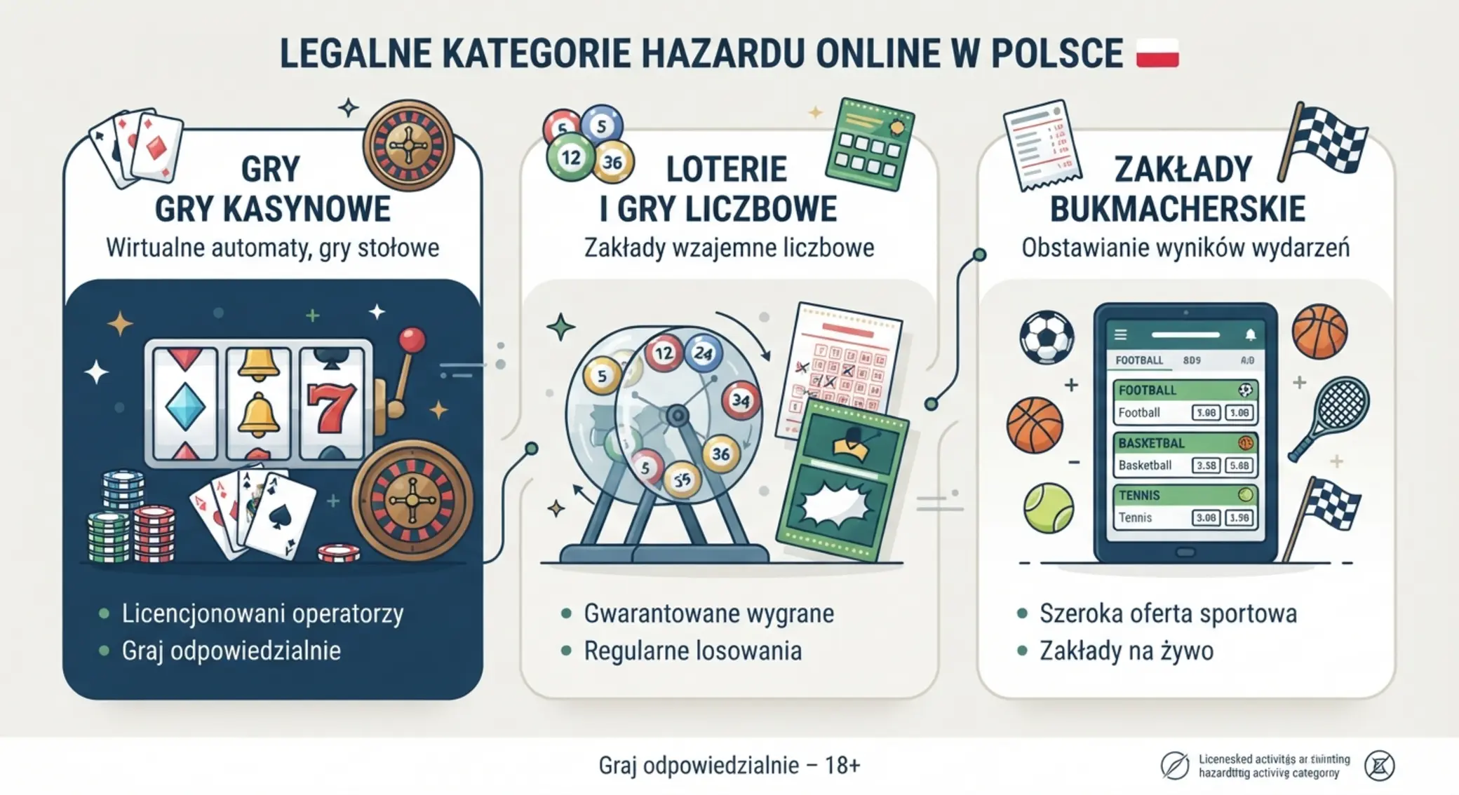 Kategorie legalnych gier hazardowych online
